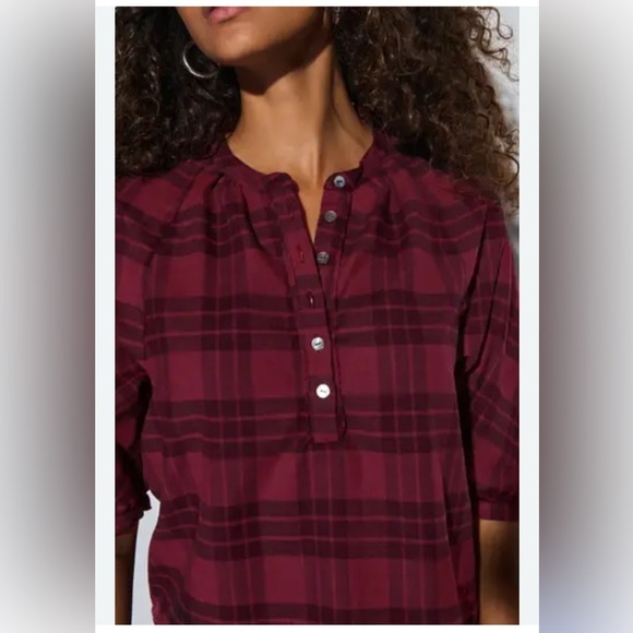 Nation LTD May Pim Cotton Plaid Flannel Top, Medium, NWT - Picture 10 of 12